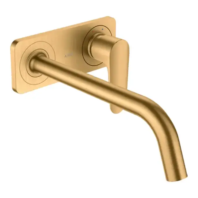 Axor Citterio M Смеситель для раковины, встраиваемый, излив: 22.7см., с панелью, цвет: шлифованная медь