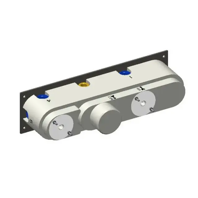 Carimali Встраиваемая часть для горизонтального термостатического смесителя c держателем для душа, 4 выхода,.цвет: хром