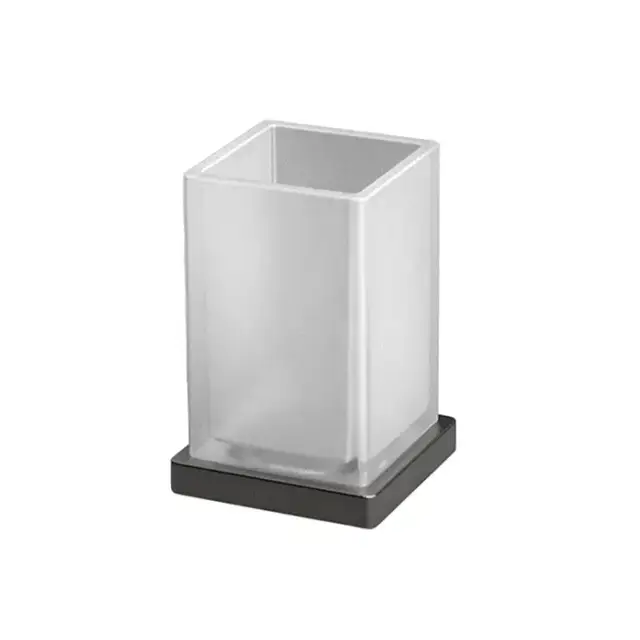 Colombo Look Стакан настольный, цвет: PVD графит матовый/матовое стекло