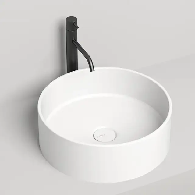 Salini Armonia Раковина накладная 45х45х15cм, без отв., без перелива, S-Stone, цвет: белый матовый