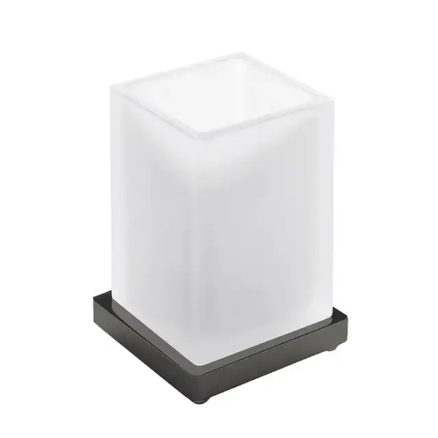 Colombo Look Стакан настольный, цвет: PVD графит полированный/матовое стекло