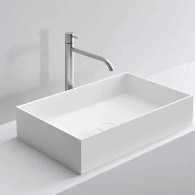 NOORTH milldue edition Раковина 63х38х14.2 см, без отв., накладная, цвет: белый