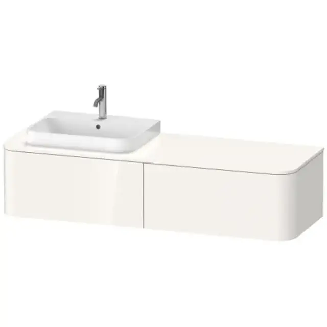 Duravit Happy D.2 Plus Тумба подвесная 160x55х35.4см, с раковиной и 2 ящиками, SX, цвет: белый глянцевый