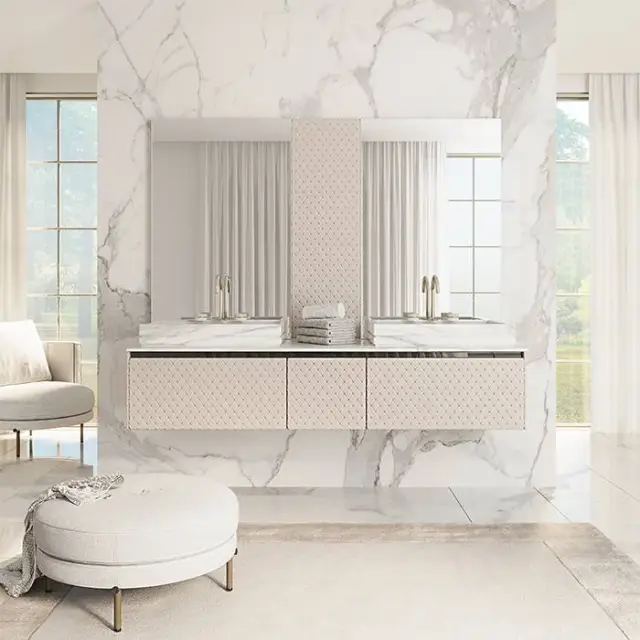 VITAGE milldue edition FOUR SEASONS Тумба подвесная 180х56х35см, с мраморной столешницей, с 2 раковинами, отделка: agata leather