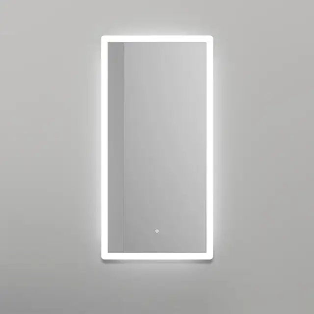 Salini Armonia Зеркало для ванны 45х90х2.5см., фоновая и фронтальная подсветка 3в1, сенсорный выключатель, крепления, без подогрева