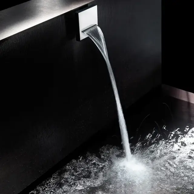 Bossini Bocca OLE' SQUARE Излив для душа, латунь каскадная струя 1/2, цвет: хром