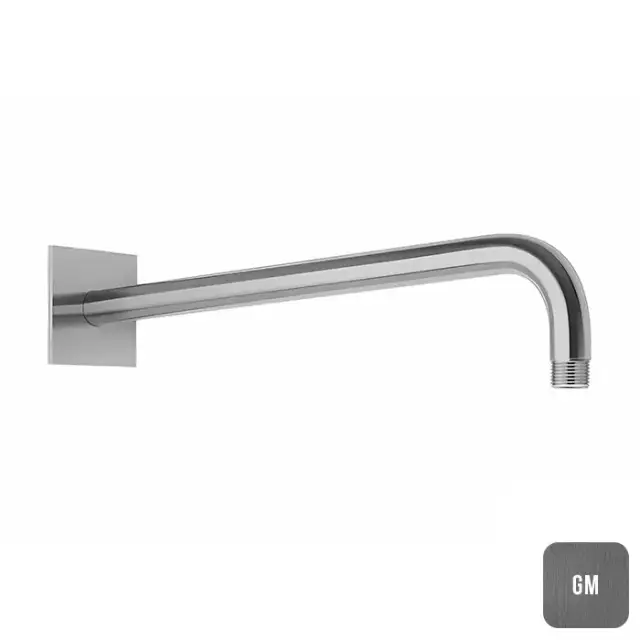 Almar Держатель верхнего душа настенный L42 см с квадратным отражателем, цвет: Gun Metal Brushed PVD