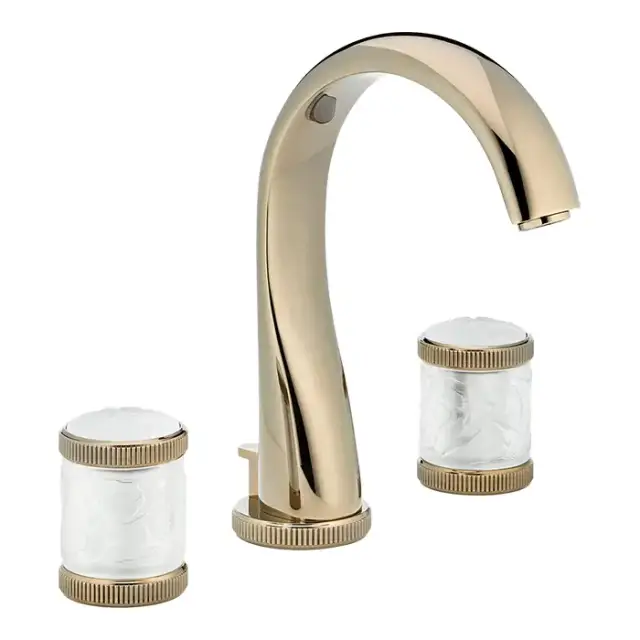 THG Hirondelles Смеситель для раковины, 3 отв., цвет: Umber color PVD