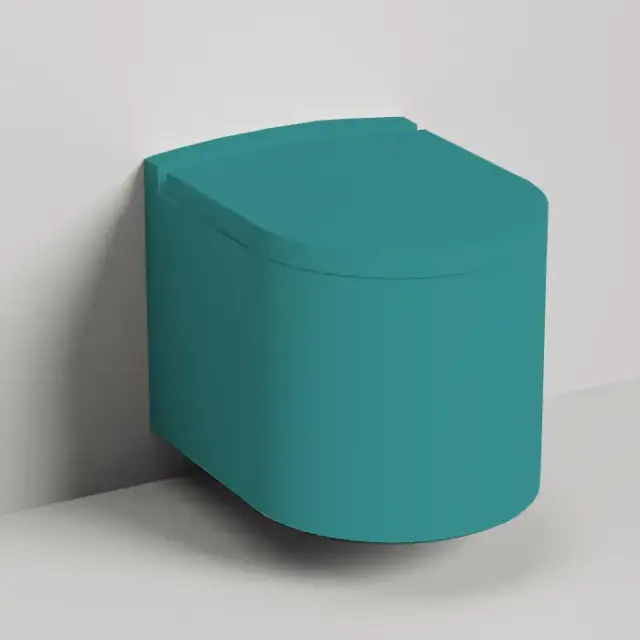 Salini Gemelli Унитаз подвесной 530х410х420 мм, материал S-Stone матовый, внутри керамика, крышка микролифт, цвет RAL 5018