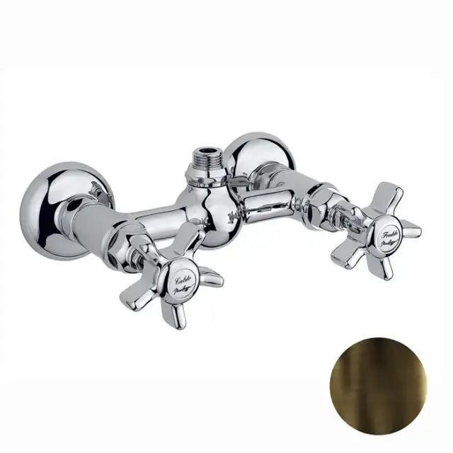 Nicolazzi Dames Anglaises Смеситель для душа на 2 отверстия, вывод сверху 1/2&quot; (без шланга и лейки), цвет: тёмная бронза