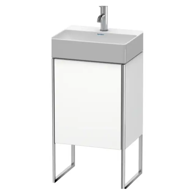 Duravit XSquare Тумба напольная, 43.4х34х73.9см, с раковиной, 1 стек полка, 1 дверца правая, цвет: белый матовый