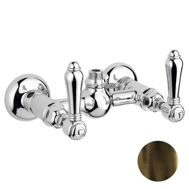 Nicolazzi El Capitan Смеситель для душа на 2 отверстия, вывод сверху 1/2&quot; (без шланга и лейки), цвет: тёмная бронза