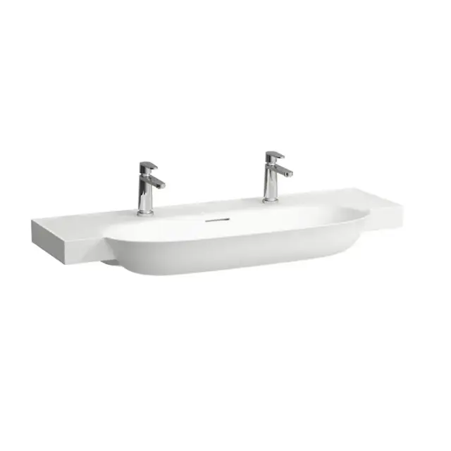Laufen New Classic Раковина 120х48х16.5 см, 2 отв., накладная, с переливом, цвет: белый LCC