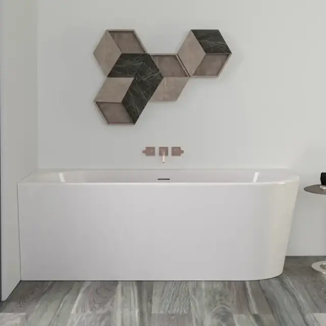 Knief Wall Corner R Ванна в левый угол 165x75х58см., с щелевым переливом, без сл-пер, цвет: белый матовый