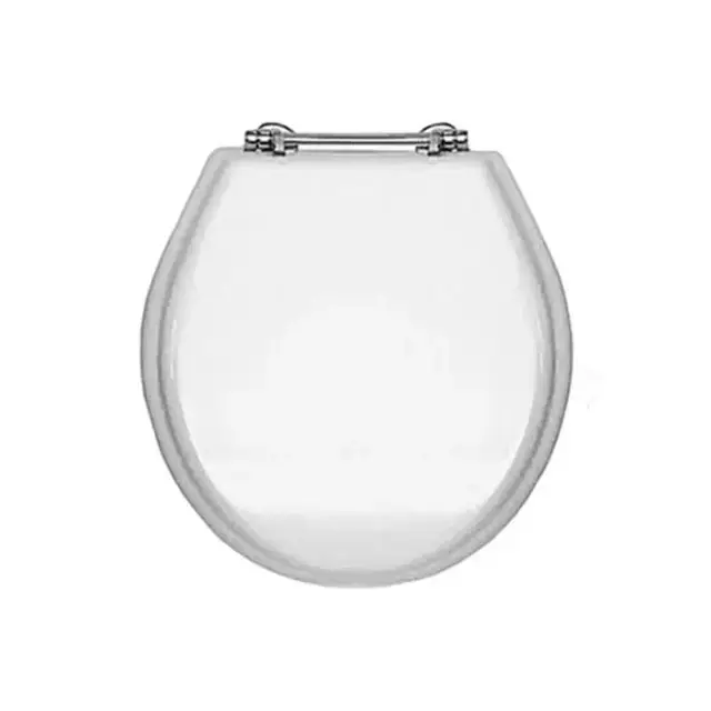 Devon&Devon Rose Сиденье для унитаза из мдф, с микролифтом, цвет: белый/хром