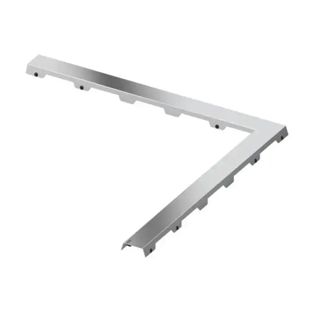 TECE Решетка угловая &quot;steel II&quot; , 900x900 мм ,нержавеющая сталь, полированная