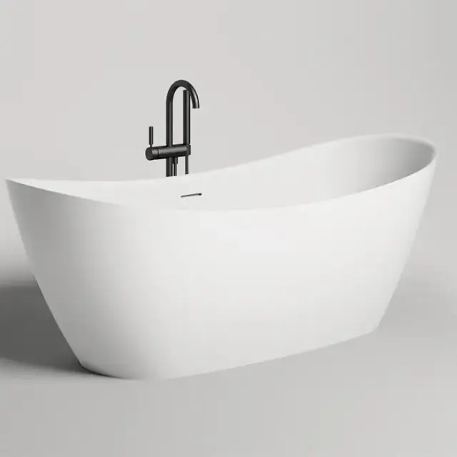 Salini Noemi Ванна отдельностоящая 170х75х69cм, донный клапан, сифон, слив-перелив, S-Sense, цвет: белый глянцевый