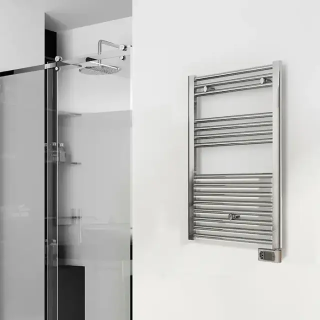 Irsap Ares Полотенцесушитель электр. 58.x81.8x3см (15 трубок-2 пром), мощность:400 ватт,с электр/термостатом, провод: 120см, цвет: хром