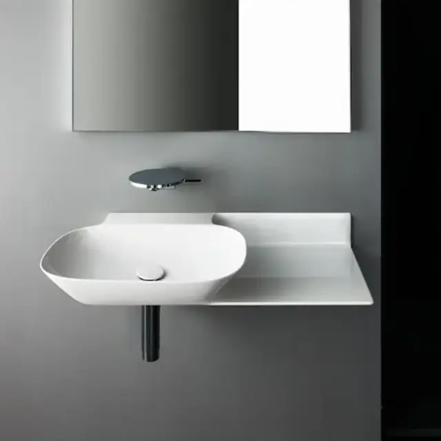 Laufen INO Раковина 90х45х12 см, без отв., полка справа, покрытие LLC, цвет: белый