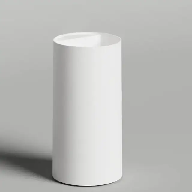 Salini Armonia Round Top 01 Раковина напольная 45х45х90см., слив в стену, без отв. под смес, с декор.накладкой, мат-л: S-Sense, цвет: белый глянцевый