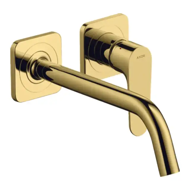 Axor Citterio M Смеситель для раковины, встраиваемый, излив: 22.7см., цвет: полированное золото