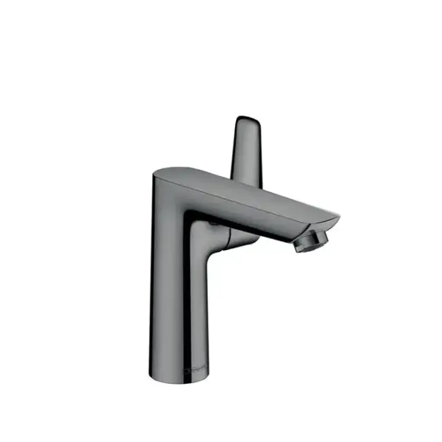 Hansgrohe Talis E Смеситель для раковины 150, на 1 отв, с донным клапаном, излив 141мм, цвет: шлифованный черный хром