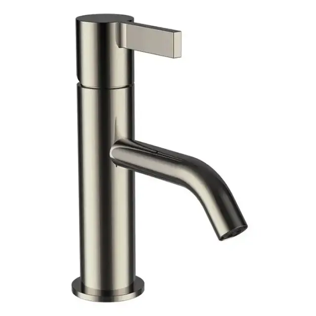 Laufen Kartell Смеситель для раковины, на 1 отв., без донного клапана, излив 115мм, цвет: нержавеющая сталь (PVD)