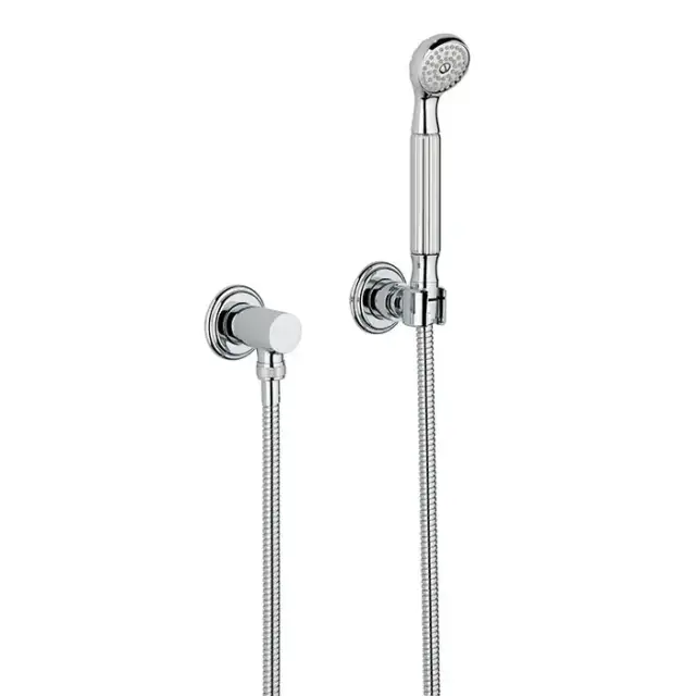 THG Dragon Moon Душевой комплект с ручным душем, шлангом 1500 мм., подводом воды и держателем, цвет: хром