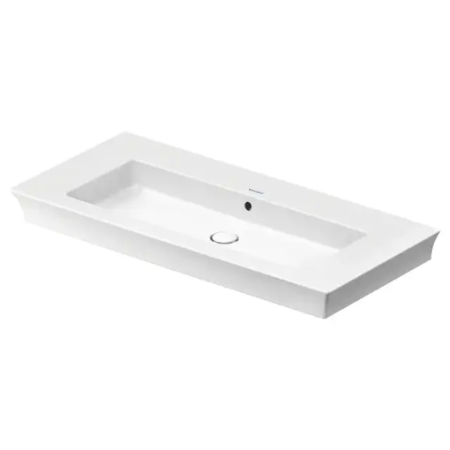 Duravit White Tulip Раковина накладная 105х49см, с переливом, без отв., цвет: белый