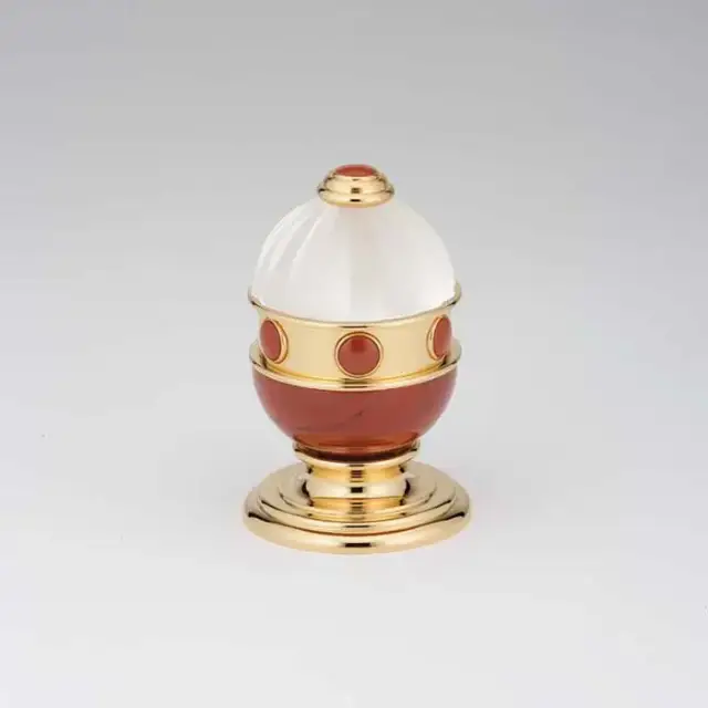 THG Cheverny Jaspe rouge Вентиль смесителя для раковины, вставки красная яшма, цвет: полированное золото