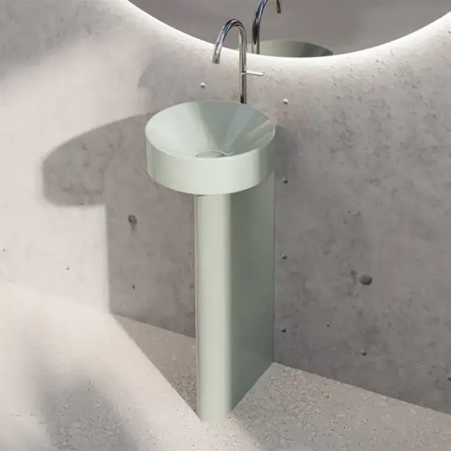 BETTE Suno Pedestal Раковина напольная 34x84cм, с 1 отв., цвет: Salvia