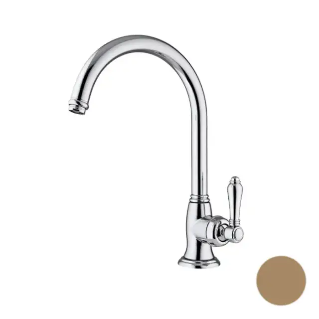 Nicolazzi Cucina El Capitan Смеситель для кухни, поворотный излив, цвет: бронза