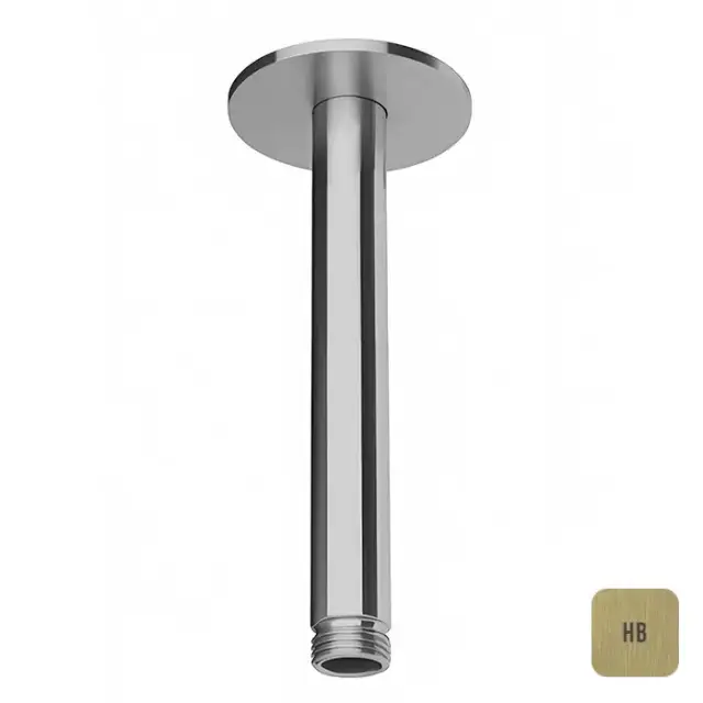 Almar Arms Кронштейн для верхнего душа, потолочный 15см., с круглым отражателем, цвет: латунь брашированная PVD