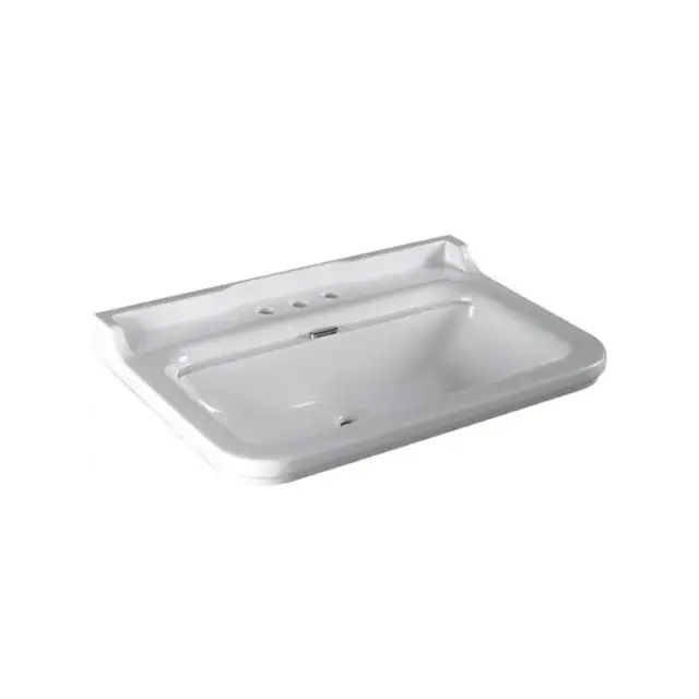 Kerasan Waldorf Раковина 80х55 см, 3 отв., керамическая, цвет: белый/хром