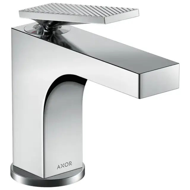 Axor Citterio Смеситель для раковины, 1 отв., излив h90мм, с текстурой, цвет: хром