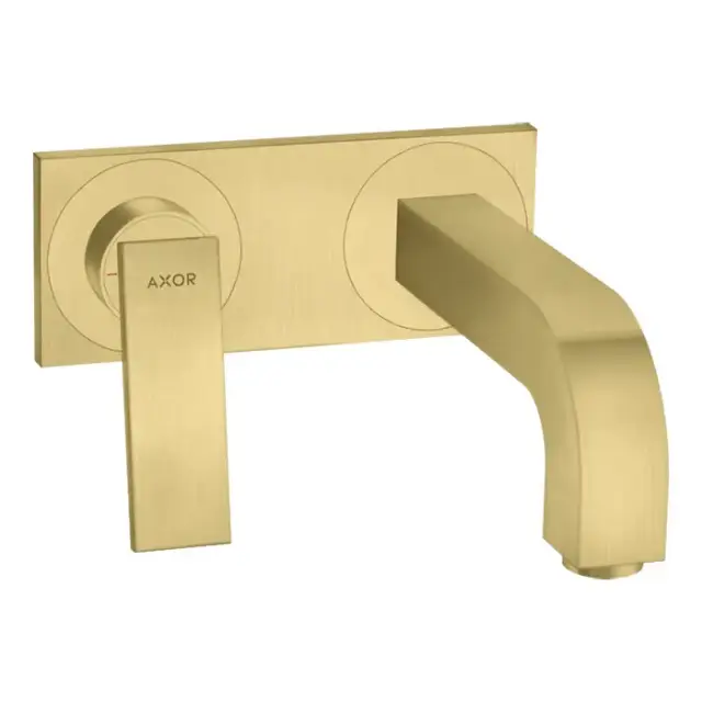 Axor Citterio Смеситель для раковины 220, встраиваемый, излив: 22см., с панелью, цвет: шлифованная медь