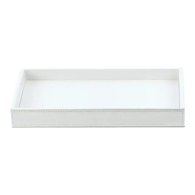 Decor Walther Brownie Tab L Лоток универсальный 28x16см, настольный, цвет: белая кожа