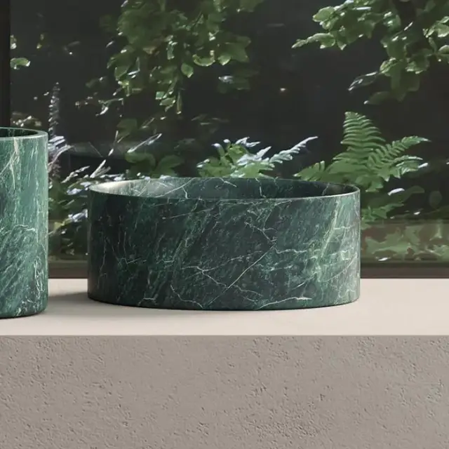 Dea Design Marble Контейнер настольный, из мрамора, цвет: SG Stone Green