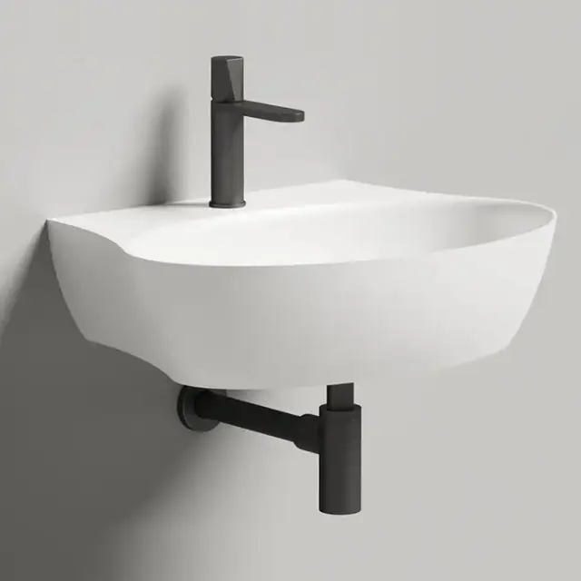 Salini Alda Wall 01 Раковина 58х45х15см., с 1 отв., сифон, слив-пер, мат-л: S-Sense, цвет: белый глянцевый