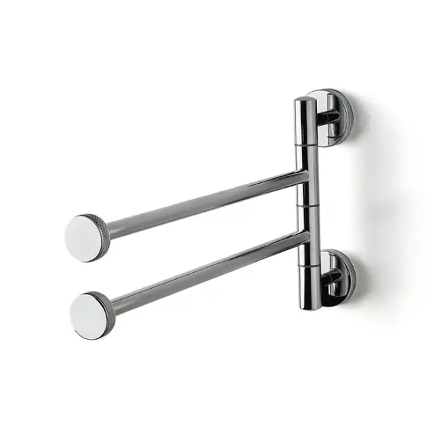 3SC Ribbon Полотенцедержатель двойной, поворотный, плечо 35см, цвет: хром