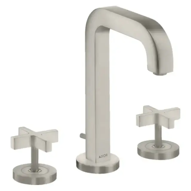 Axor Citterio Смеситель для раковины 170, на 3 отв., с донным клапаном, цвет: сталь