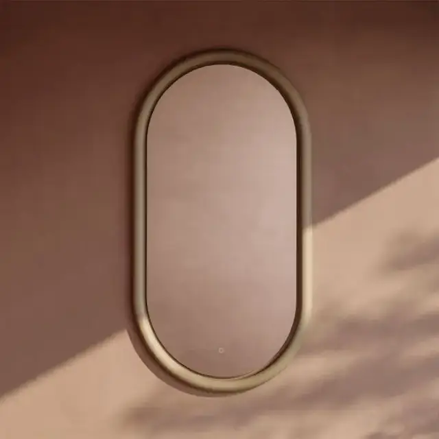 Artceram Milano Зеркало 55х100 см в керамической раме с LED-подсветкой и сенсорным выключателем, цвет: marrone matera