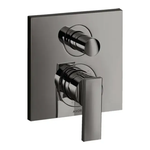 Axor Citterio Смеситель для ванны, встраиваемый, с переключателем потоков, цвет: полированный черный хром