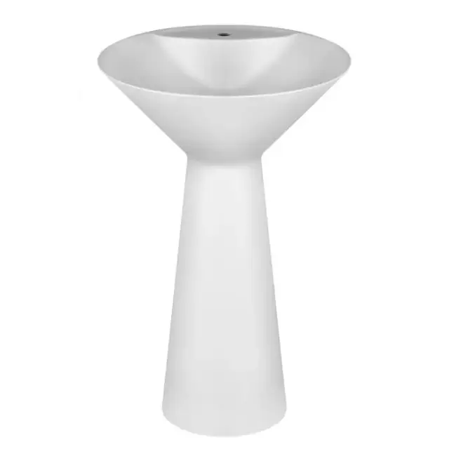 Gessi Total Look Раковина 46х90 см, 1 отв., напольная, Cristalplant, без перелива, слив в стену, с сифоном, цвет: матовый белый