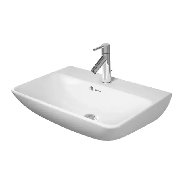 Duravit Me by Starck Раковина подвесная 60х40м, с переливом, с площадкой, с 1 отв., цвет: белый