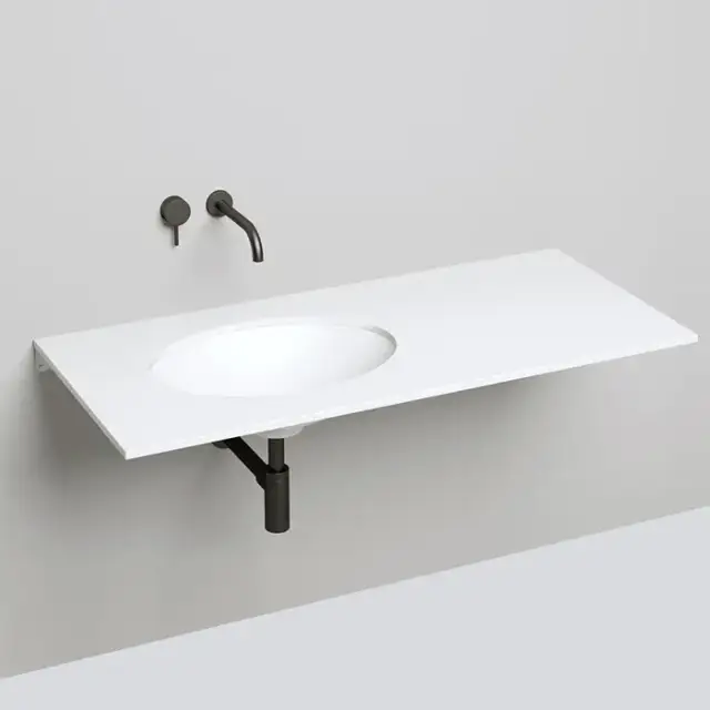 Salini Marea Раковина встраиваемая под столешницу 55х40х13.5см., без отв., без перелива, материал: S-Stone, цвет: белый матовый