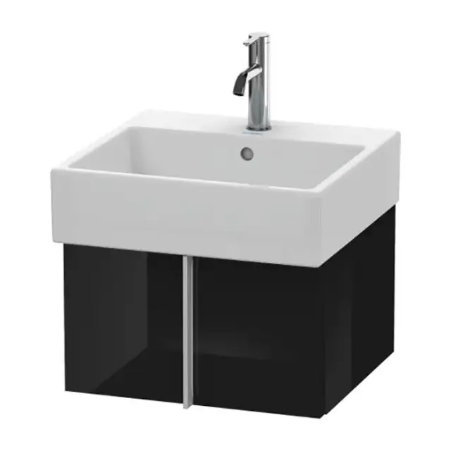 Duravit Vero Air Тумба подвесная, 48.4x43.1х29.8см., с раковиной, с 1 выдв. ящиком, цвет: черный глянцевый