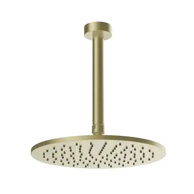 Gessi Ingranaggio Душевая головка потолочная, поворотная с шарниром, цвет: Brushed Brass PVD