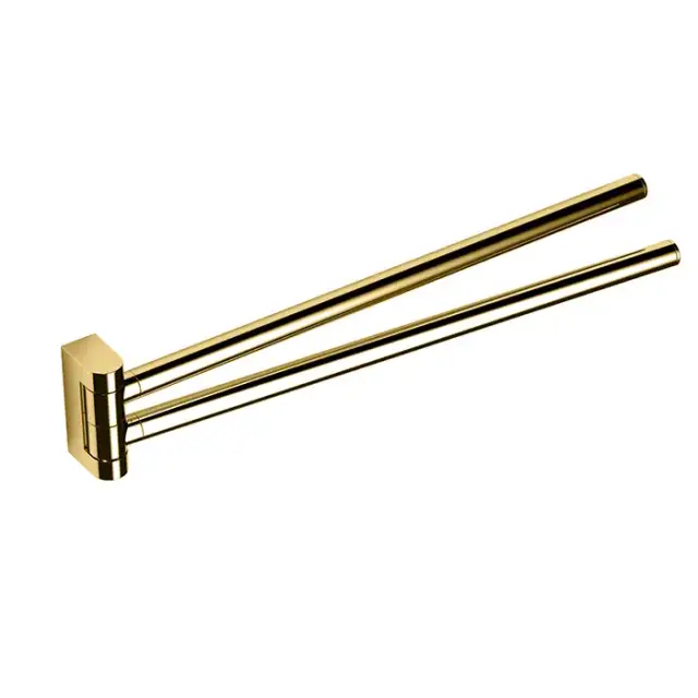 Colombo Mini Полотенцедержатель двойной 34cм, цвет: PVD золото матовое