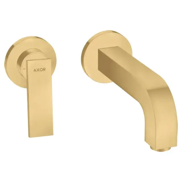 Axor Citterio Смеситель для раковины 220, встраиваемый, излив: 22см., цвет: шлифованное золото